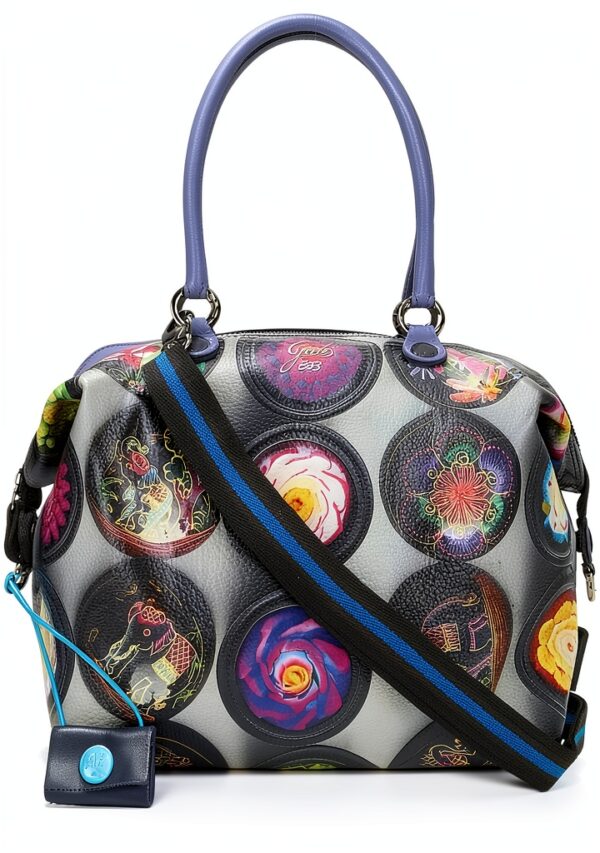 Campomaggi Caterina Lucchi Damen Schultertasche L 593 Sukkulenten-2