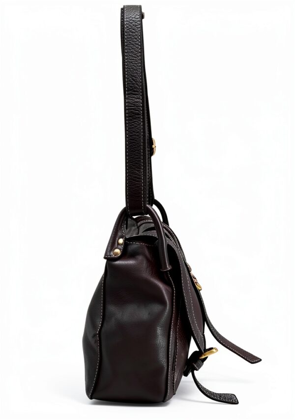 Leder Handtasche B065-0126 Damen – Echtleder & Baumwollfutter-3