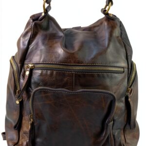 Damen-Leder-Rucksackhandtasche von Pavo-0
