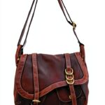 Leder Handtasche B065-0126 Damen – Echtleder & Baumwollfutter-0