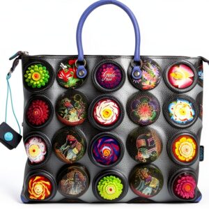 Campomaggi Caterina Lucchi Damen Schultertasche L 593 Sukkulenten-0
