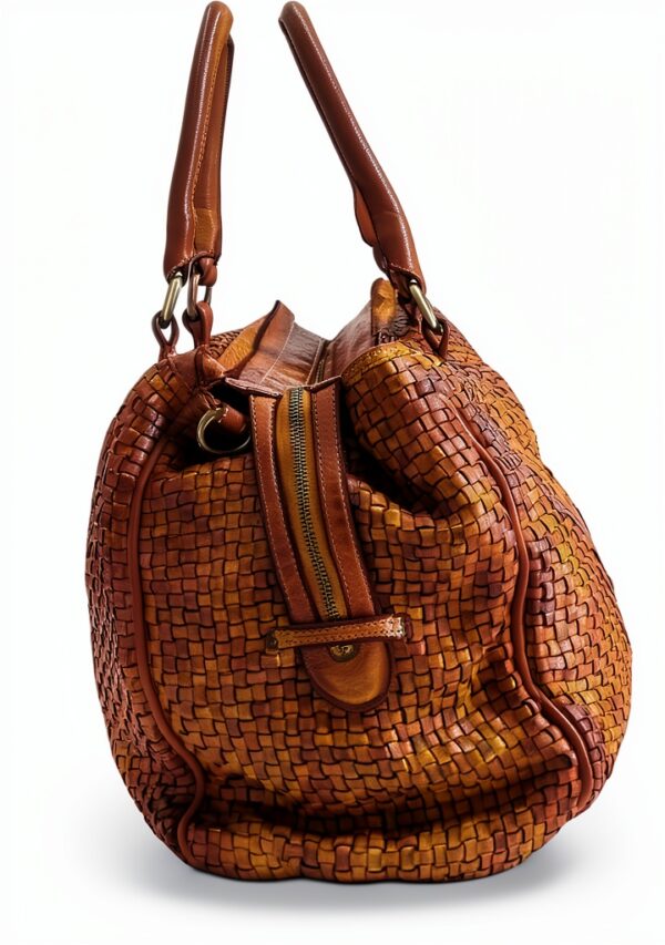 Leder Handtasche Fashionista Damen B075-0069 Reißverschluss-1