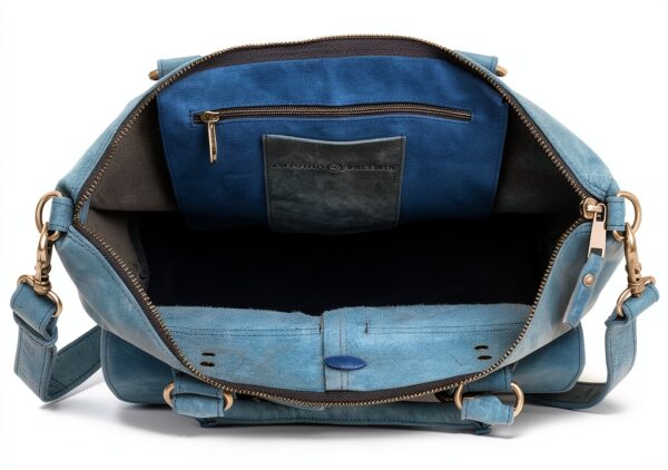 Ledertasche Antonio Valeria AVL150BLU8005 Schultertasche Crazy Horse-2