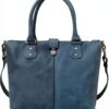 Ledertasche Antonio Valeria AVL150BLU8005 Schultertasche Crazy Horse-3