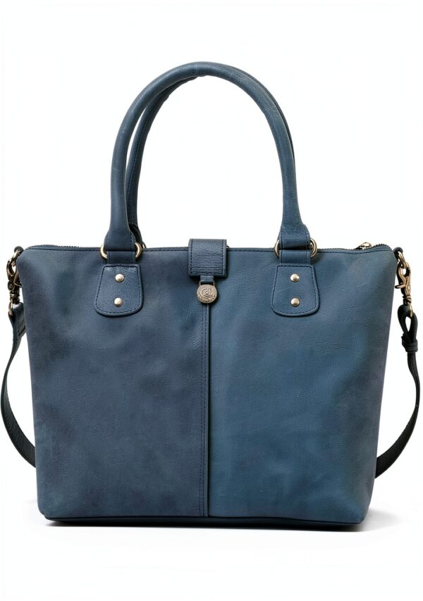 Ledertasche Antonio Valeria AVL150BLU8005 Schultertasche Crazy Horse-3