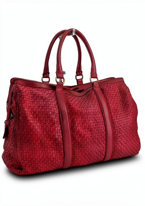 Leder Handtasche Fashionista Damen B075-0069 Reißverschluss-0
