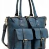Ledertasche Antonio Valeria AVL150BLU8005 Schultertasche Crazy Horse-1