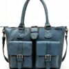 Ledertasche Antonio Valeria AVL150BLU8005 Schultertasche Crazy Horse-0