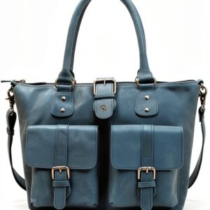 Ledertasche Antonio Valeria AVL150BLU8005 Schultertasche Crazy Horse-0