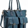 Ledertasche Antonio Valeria AVL150BLU8005 Schultertasche Crazy Horse-4