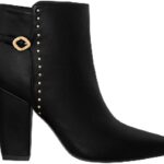 Darren Bootie Damen Stiefel aus Nappaleder Schwarz 7,6 cm Absatz-0