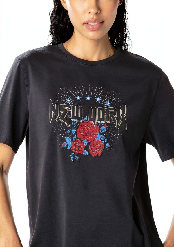 Rebecca Minkoff Damen T-Shirt Dark Stone Wash Größe M 100% Baumwolle-3