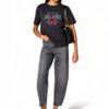 Rebecca Minkoff Damen T-Shirt Dark Stone Wash Größe M 100% Baumwolle-5