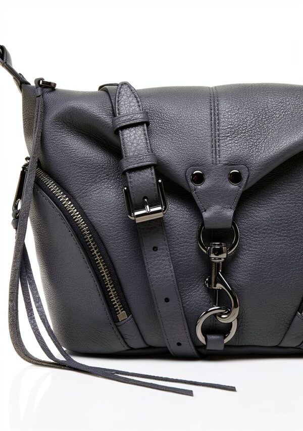 Rebecca Minkoff Kleine Julian-Umhängetasche, Schwarz/Palladium-Silber-Hardware-3