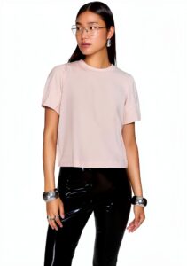 Rebecca Minkoff Damen Val Puffed Sleeve T Shirt (1er Pack)-0