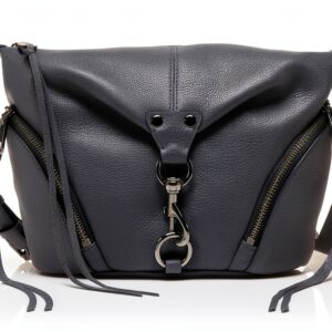 Rebecca Minkoff Kleine Julian-Umhängetasche, Schwarz/Palladium-Silber-Hardware-0