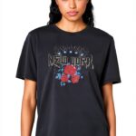Rebecca Minkoff Damen T-Shirt Dark Stone Wash Größe M 100% Baumwolle-0