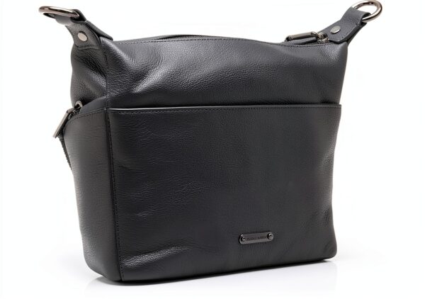 Rebecca Minkoff Kleine Julian-Umhängetasche, Schwarz/Palladium-Silber-Hardware-1