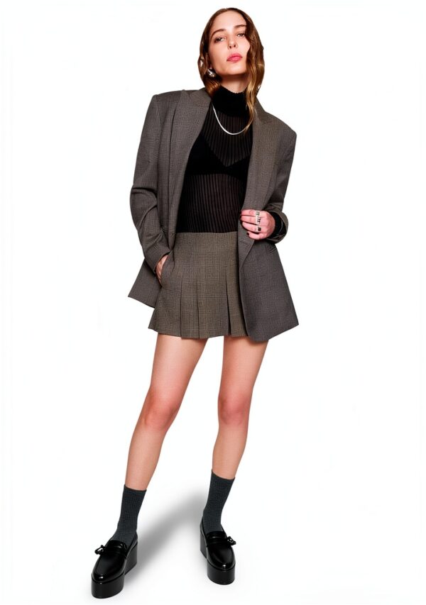Rebecca Minkoff Damen Addison Oversized Blazer in Kastanie Größe 32-42-2