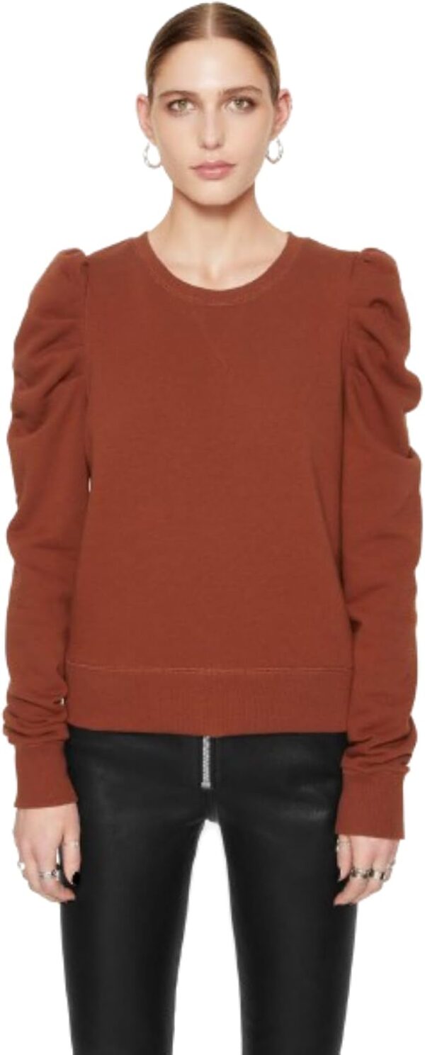 Rebecca Minkoff Damen Janine Sweatshirt Rocher Rüschenärmel, Schnitt-0