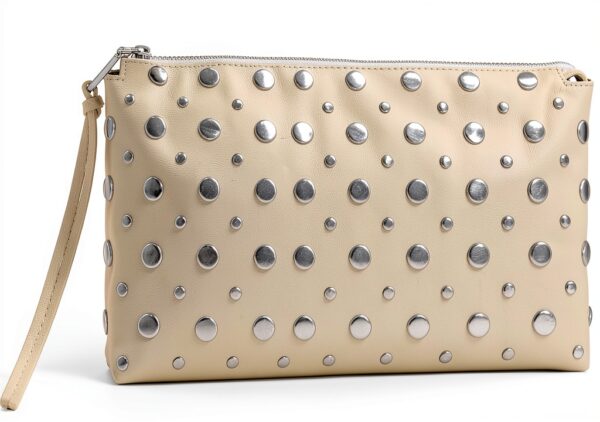 Rebecca Minkoff AYLA Clutch mit Nieten Caramello Farbe-0