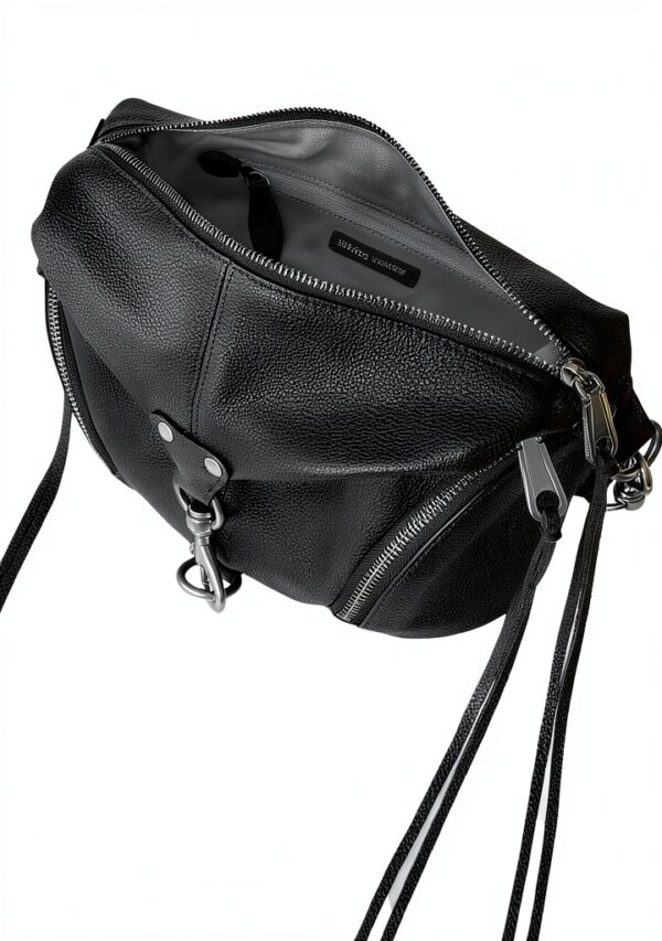 Rebecca Minkoff Small Julian Crossbody, Black/Palladium Silver Hardware-1