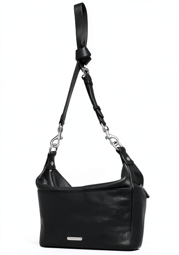 Rebecca Minkoff Small Julian Crossbody, Black/Palladium Silver Hardware-2