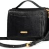 Rebecca Minkoff Megan Top Handle mit Kette Schwarz echtes Leder-1