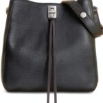 Rebecca Minkoff Damen Darren Umhängetasche Schwarz Leder-0