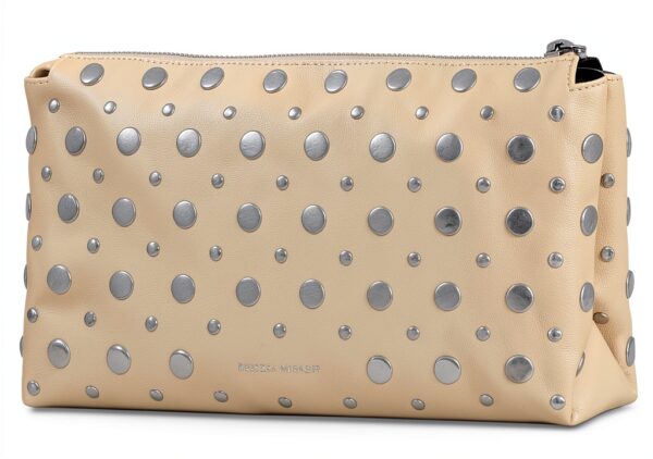 Rebecca Minkoff AYLA Clutch mit Nieten Caramello Farbe-1