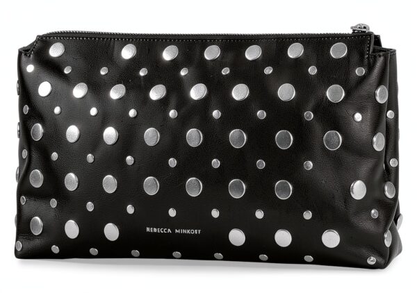 Rebecca Minkoff AYLA Clutch Schwarz elegante Abendtasche aus PU-1