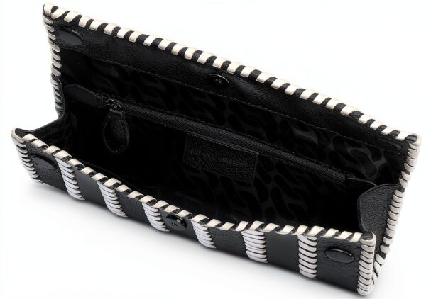 Rebecca Minkoff Damen Patchwork Clutch, Schwarz/Weiß-2