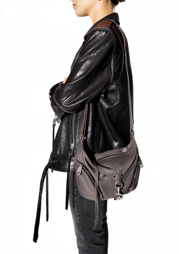 Rebecca Minkoff Small Julian Crossbody, Black/Palladium Silver Hardware-3