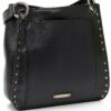 Rebecca Minkoff Damen Darren Umhängetasche Schwarz Leder-3