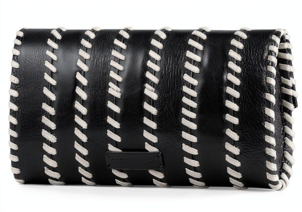Rebecca Minkoff Damen Patchwork Clutch, Schwarz/Weiß-1