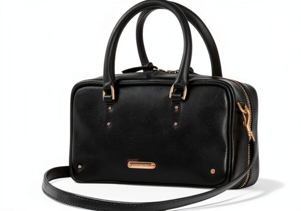 Rebecca Minkoff Tassel Bowling Bag Damen Leder Satchel Handtasche mit Griffen oben und abnehmbarem Crossbody-Gurt, Schwarz-2