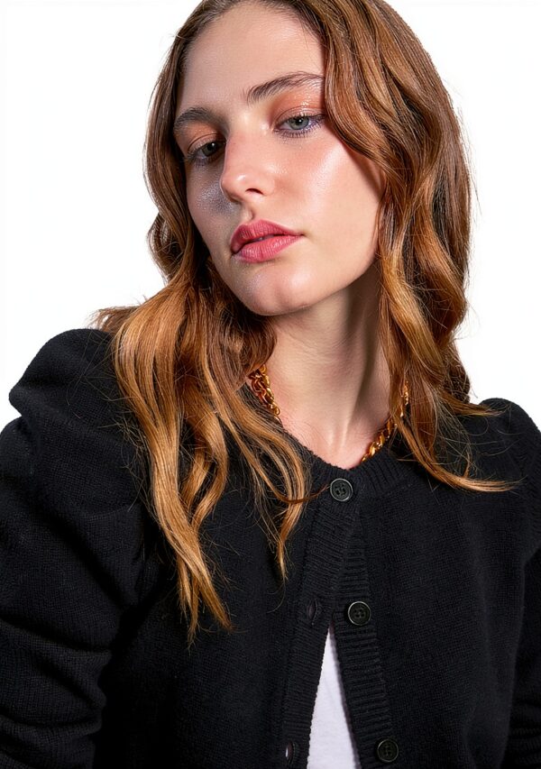 Rebecca Minkoff Damen Strickjacke Janine True Black Merinowolle-1