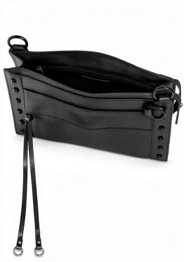 Rebecca Minkoff Damen MAB Crossbody mit Nieten, schwarz Shellac-Hardware Umhängetasche, Verstellbarer Riemen-1