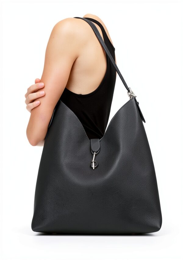 Rebecca Minkoff Megan Hobo Bag, Women's Leather Shoulder Handbag With Magnetic Snap Closure And Back Zip Pocket Hobo Bag-1