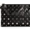 Rebecca Minkoff AYLA Clutch Schwarz elegante Abendtasche aus PU-0