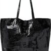 Rebecca Minkoff Megan Soft Large Tote Schwarz/Schwarz Shellac-0