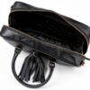 Rebecca Minkoff Tassel Bowling Bag Damen Leder Satchel Handtasche mit Griffen oben und abnehmbarem Crossbody-Gurt, Schwarz-3