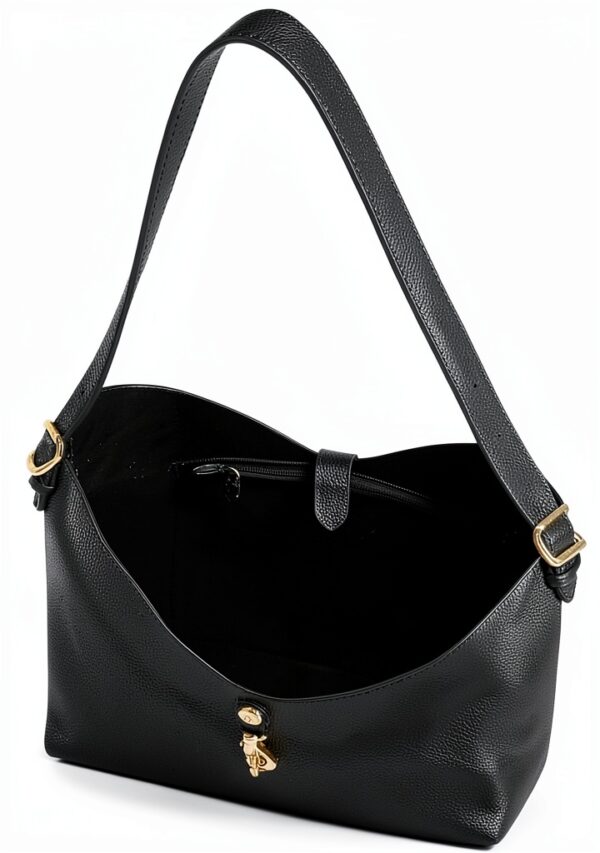 Rebecca Minkoff Megan Hobo Bag, Women's Leather Shoulder Handbag With Magnetic Snap Closure And Back Zip Pocket Hobo Bag-3