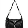 Rebecca Minkoff Small Julian Crossbody, Black/Palladium Silver Hardware-0