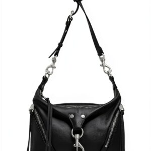 Rebecca Minkoff Small Julian Crossbody, Black/Palladium Silver Hardware-0