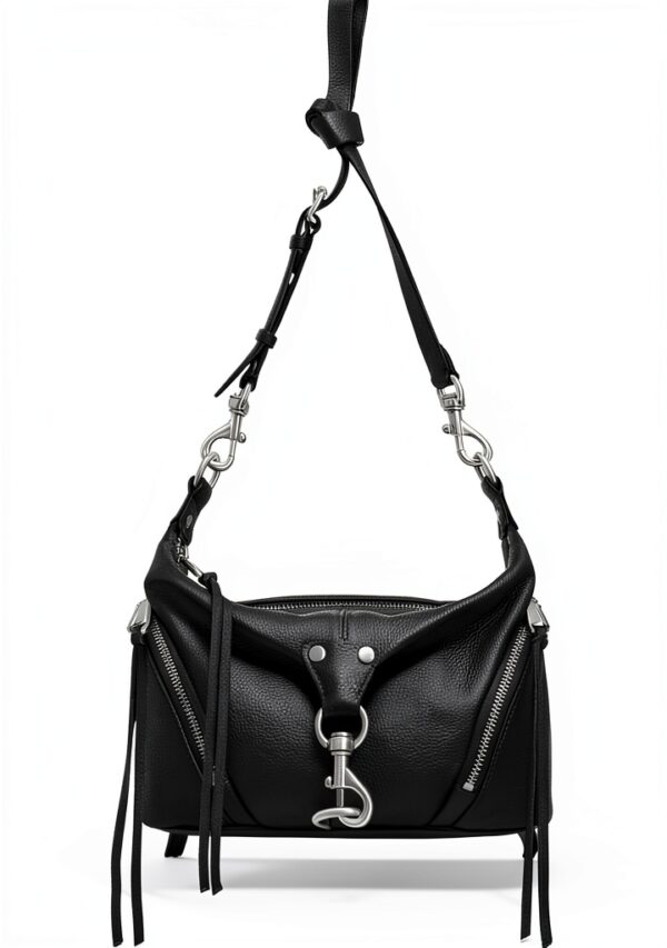 Rebecca Minkoff Small Julian Crossbody, Black/Palladium Silver Hardware-0