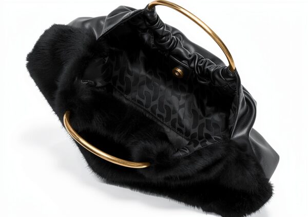 Rebecca Minkoff Madeleine Mini Geldbörse Damen Schwarz mit Holz-2